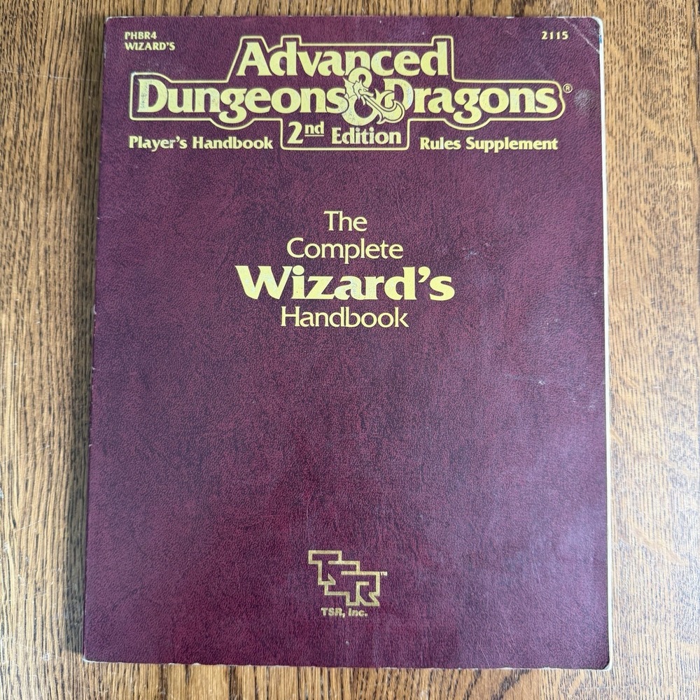 AD&D 2nd Edition The Complete Wizard's Handbook PHBR4 TSR 2115 1990